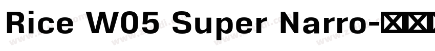 Rice W05 Super Narro字体转换 Rice W05 Super Narro字体转换